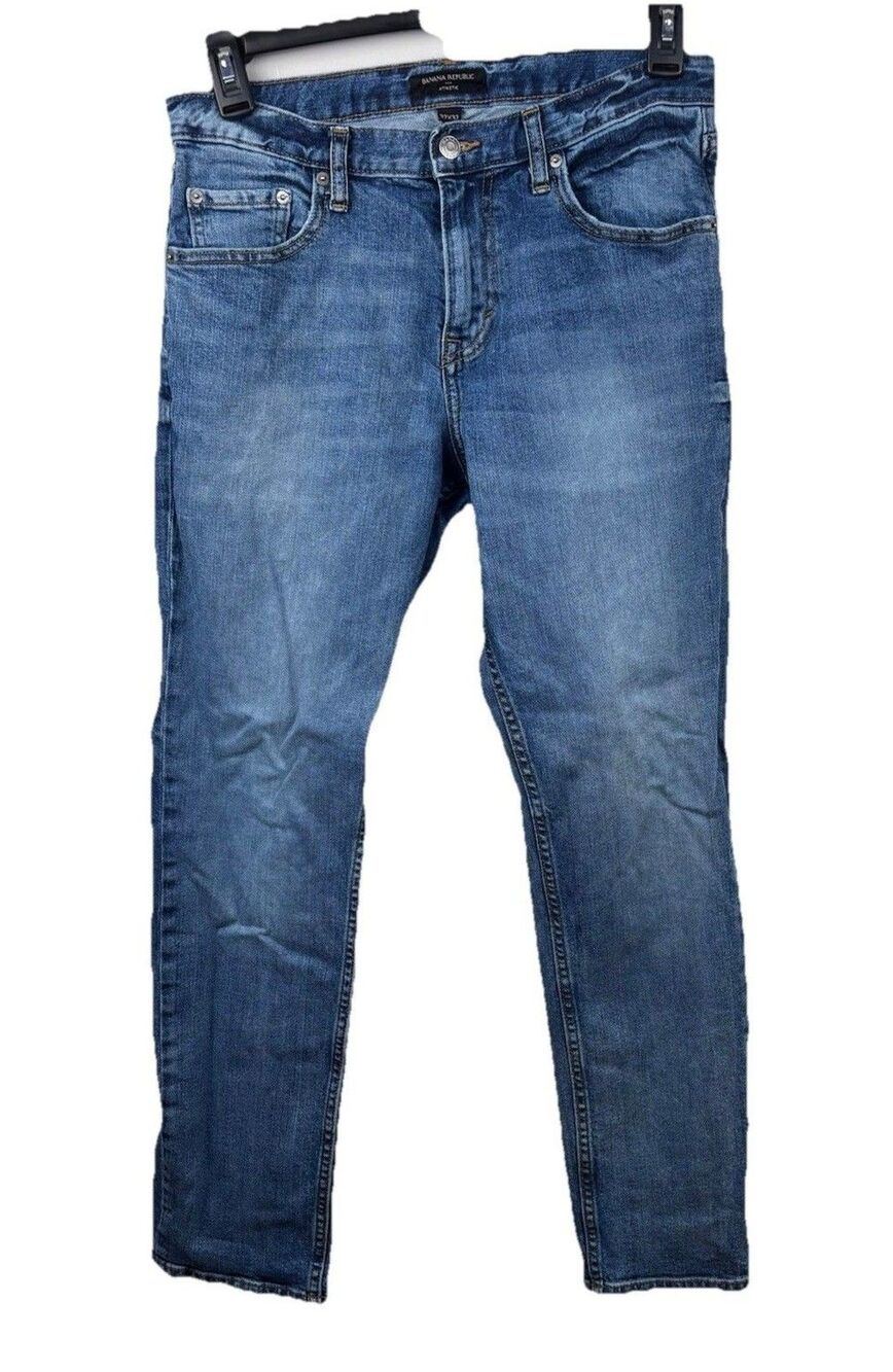 Banana Republic Jeans Mens 32x32 Blue Athletic Straight Stretch Denim